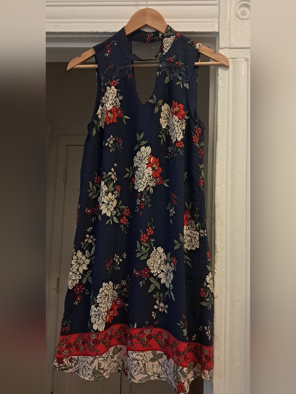 Miami Floral Blue/Red/White Dress